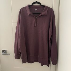 Womens Aerie Sweatshirt with Quater Zip